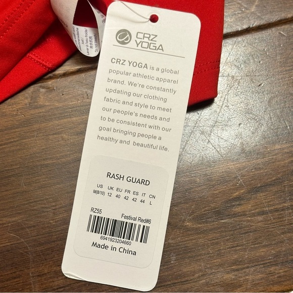 CRZ Yoga Women’s UPF 50+ Sun Long Sleeve Rash Guard Shirt Size Medium NWT - Picture 5 of 12